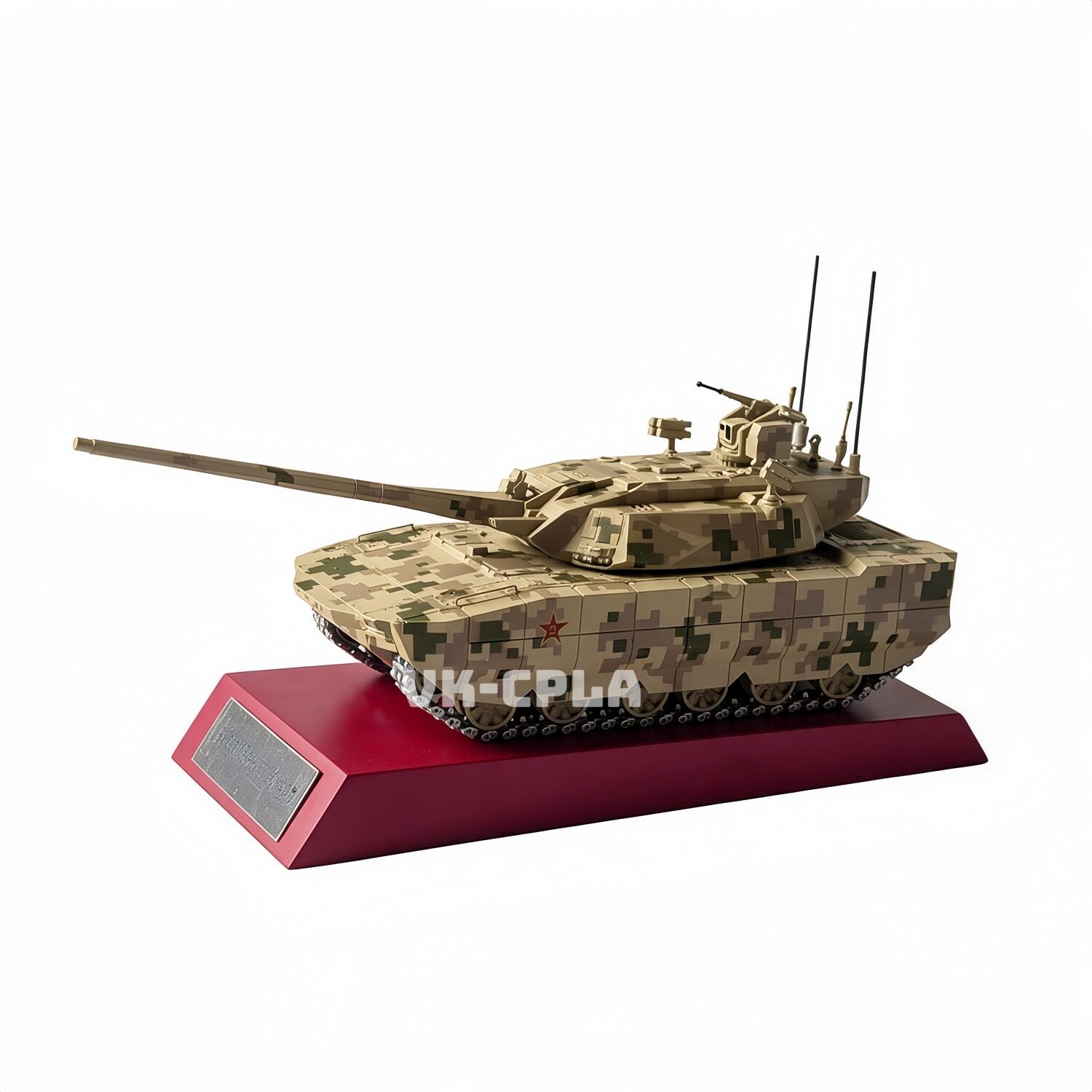 100式主战坦克1:24合金成品模型