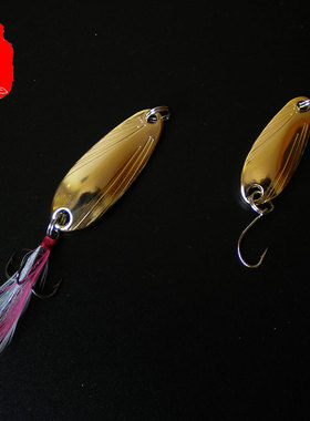 新款金属路亚饵钓翘嘴 鲈鱼桂鱼黑鱼拟饵 勺型马口专杀亮片5/7克