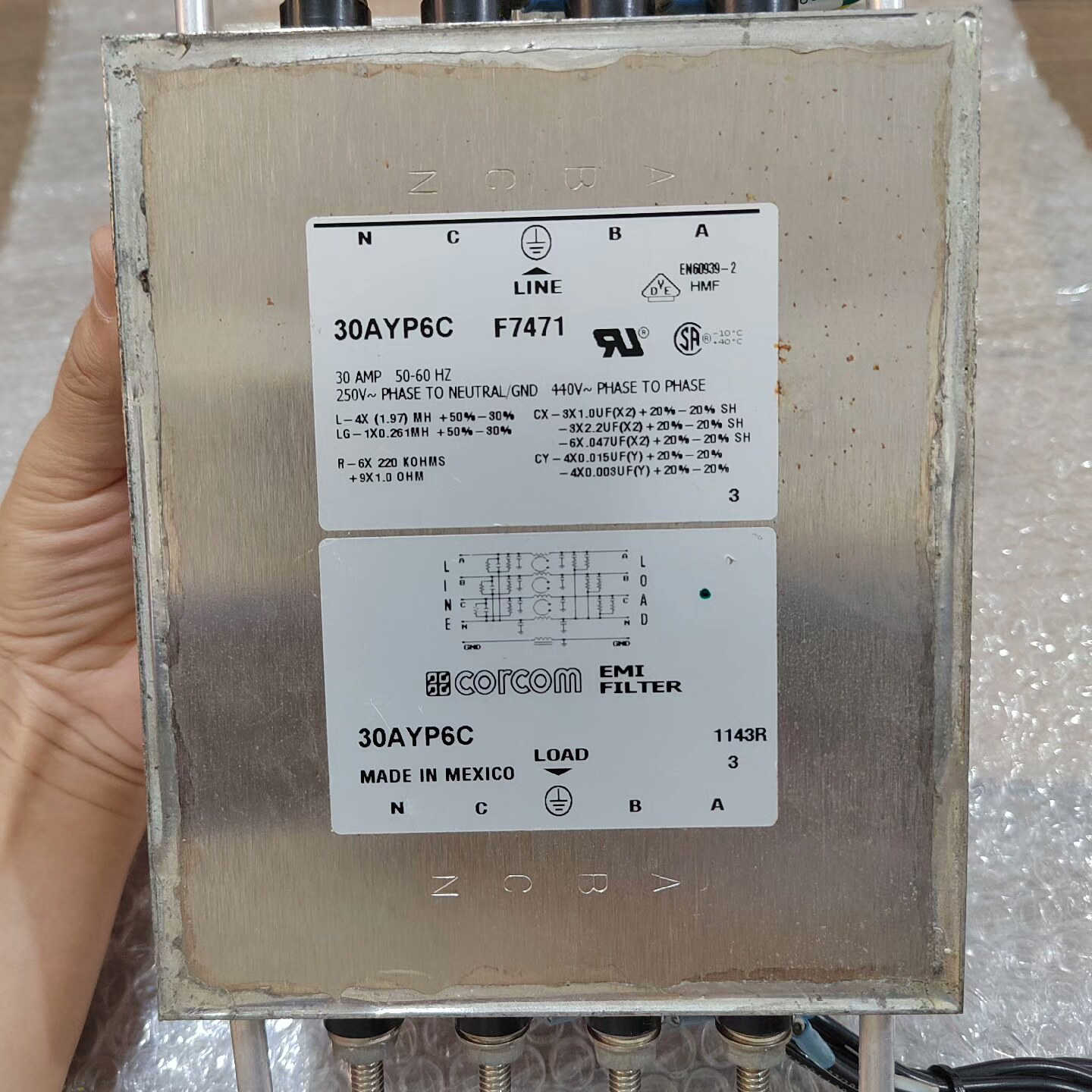 【议价】过滤器30AYP6C  30AMP 50-60 HZ适用