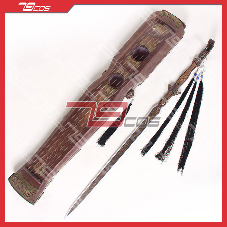 79cos霹雳布袋戏墨曲琴和剑cosplay精品武器手工定制动漫道具2164