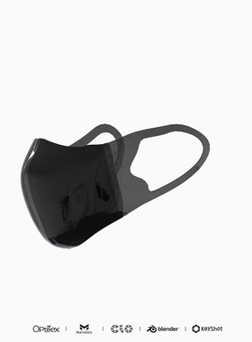 黑色桃AD005定制乳胶口罩3D立体剪裁动漫cosplay多色可选