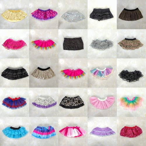 洋娃娃巴塞罗熊达菲熊椰菜玲娜贝儿毛绒玩具公仔草莓熊衣服纱裙