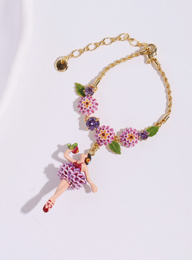 经典花朵芭蕾舞系列淡紫色手链