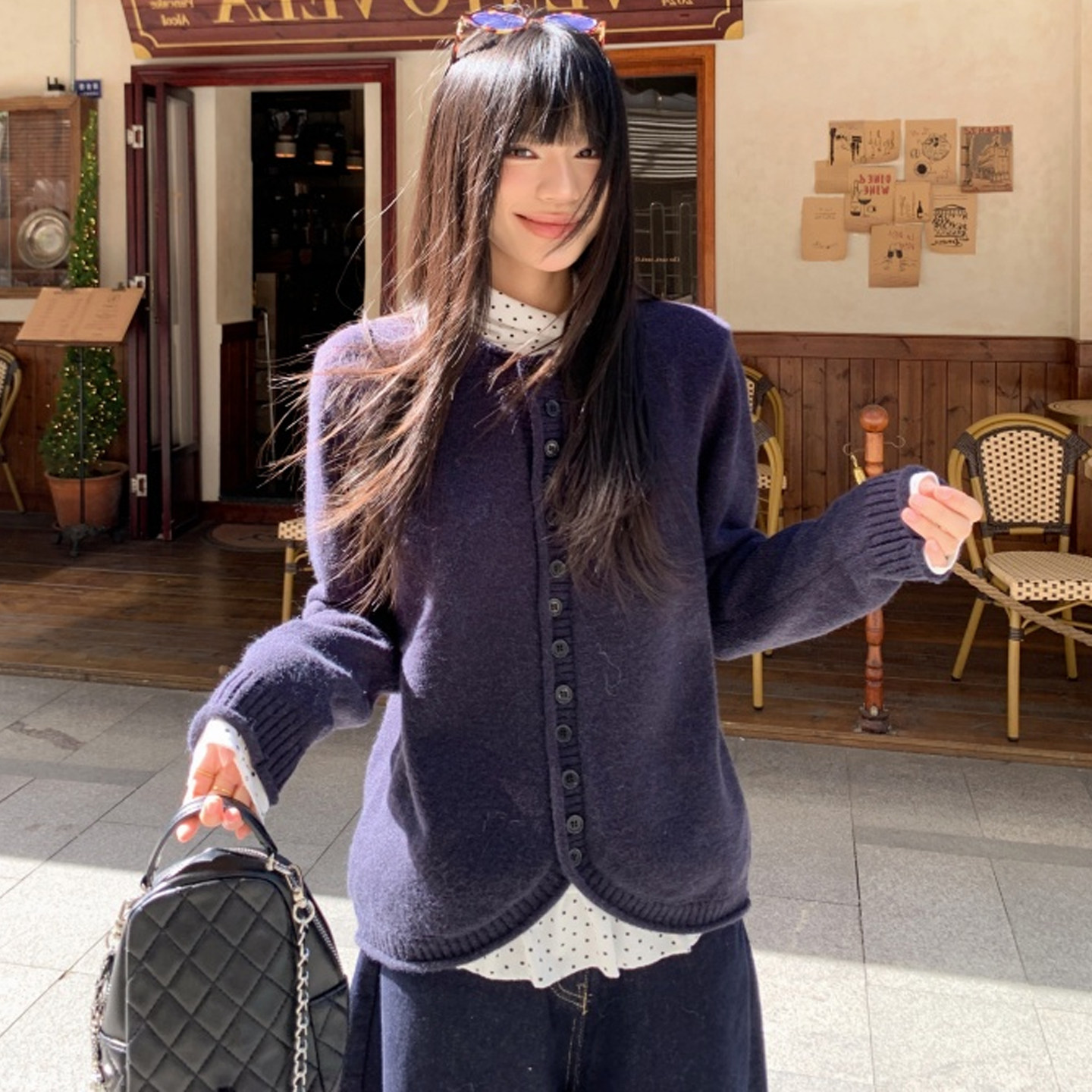 大码女装2026春季胖mm复古圆领简约开衫针织毛衣+波点打底两件套,女装/女士精品,常规大码外套,淘宝优惠券,粉丝福利购,淘宝优惠卷