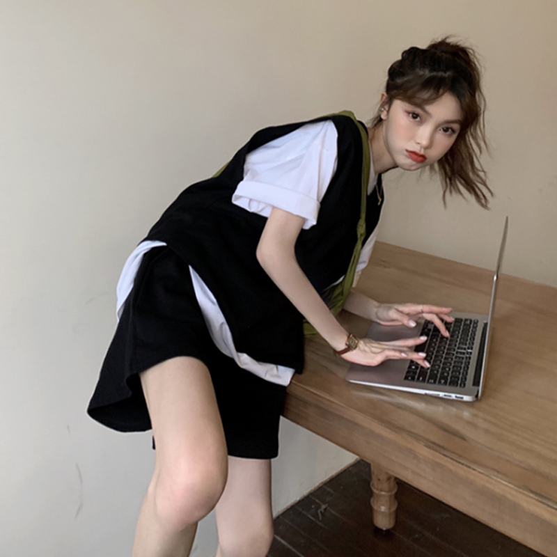 巨显瘦大码女装胖mm遮肚藏肉套装