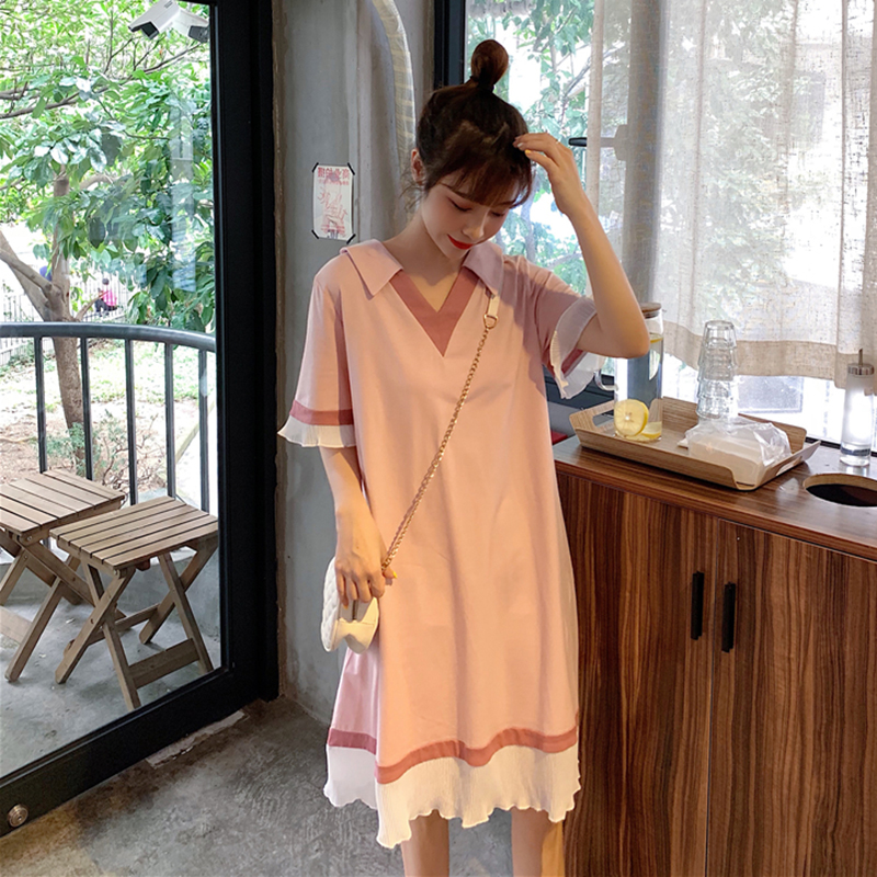66.00元包邮大码女装胖mm2019早秋新款连衣裙