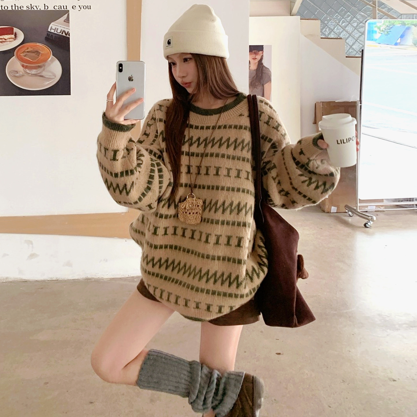 大码女装新款胖mm复古民族风提花圆领慵懒风宽松加厚撞色套头毛衣,女装/女士精品,常规大码外套,淘宝优惠券,粉丝福利购,淘宝优惠卷