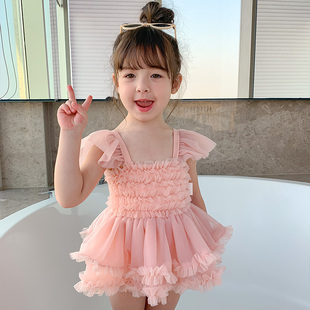 款 泳衣裤 2025新款 儿童3岁6泳装 网红女孩宝宝时尚 女童连体泳衣夏季