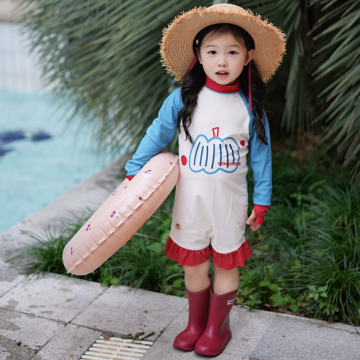 女童泳衣2025新款女孩可爱长袖泳装防晒速干女宝沙滩游泳衣中大童,童装/婴儿装/亲子装,泳衣裤,淘宝优惠券,粉丝福利购,淘宝优惠卷