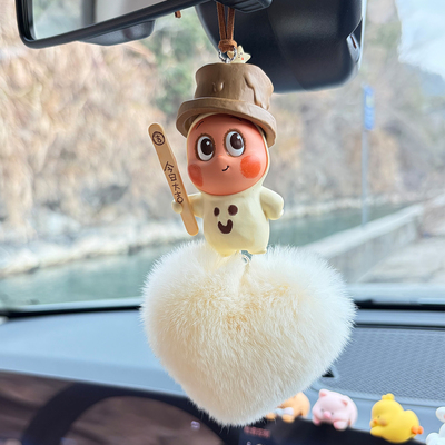 泡泡玛特正版星星人后视镜车挂