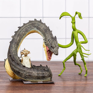 清秀文创哈利波特的蛇怪BASILISK桌面摆件伏地魔的蛇手办外贸尾货