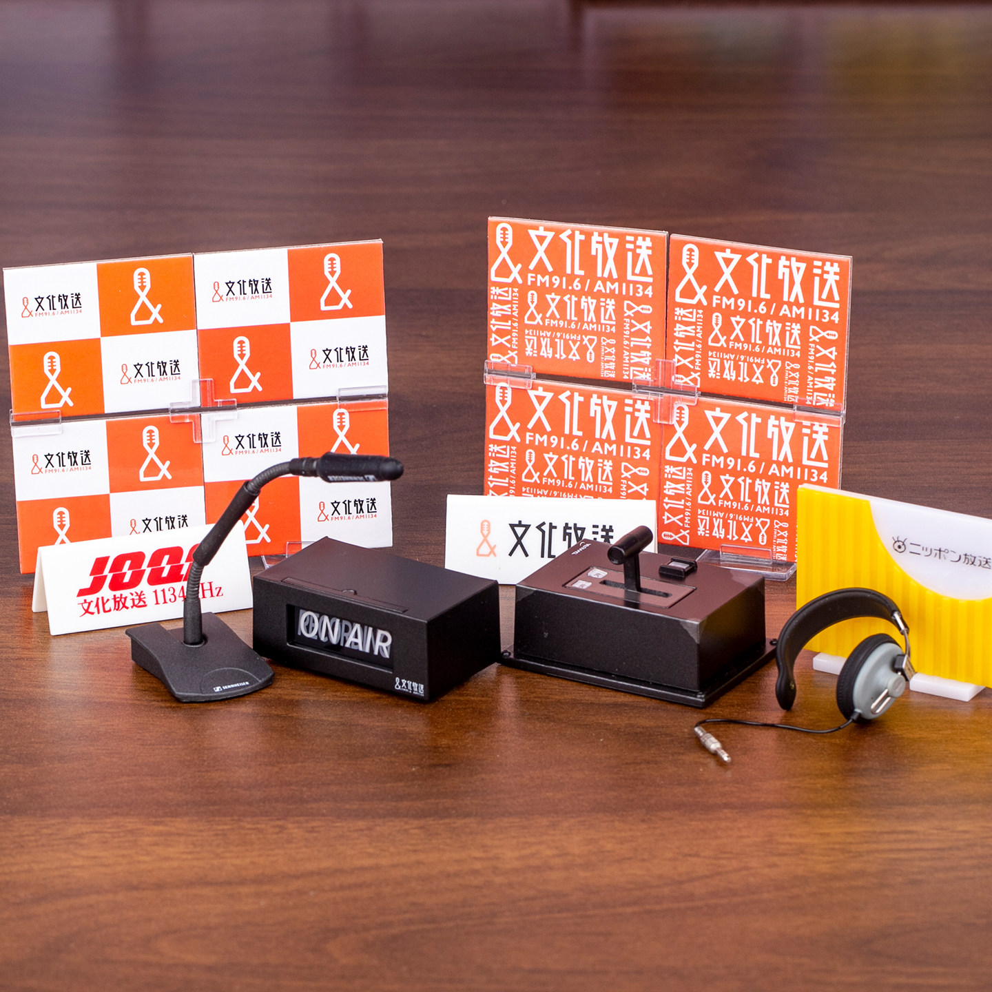 演播室套装模型迷你音响麦克风耳机模型组合摆件 扭蛋拆蛋玩具