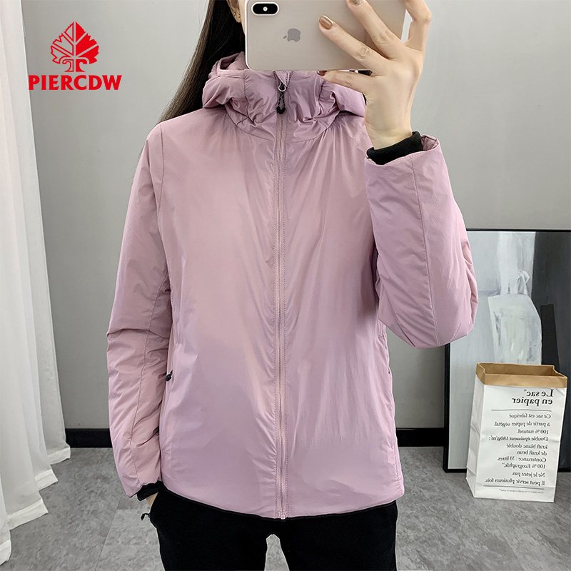 【PIERCDW品牌】户外轻量化棉衣女防风防水保暖登山连帽棉服男