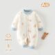 婴儿衣服秋冬季 60克男女宝宝夹棉连体衣婴儿薄棉外出哈衣爬服冬装