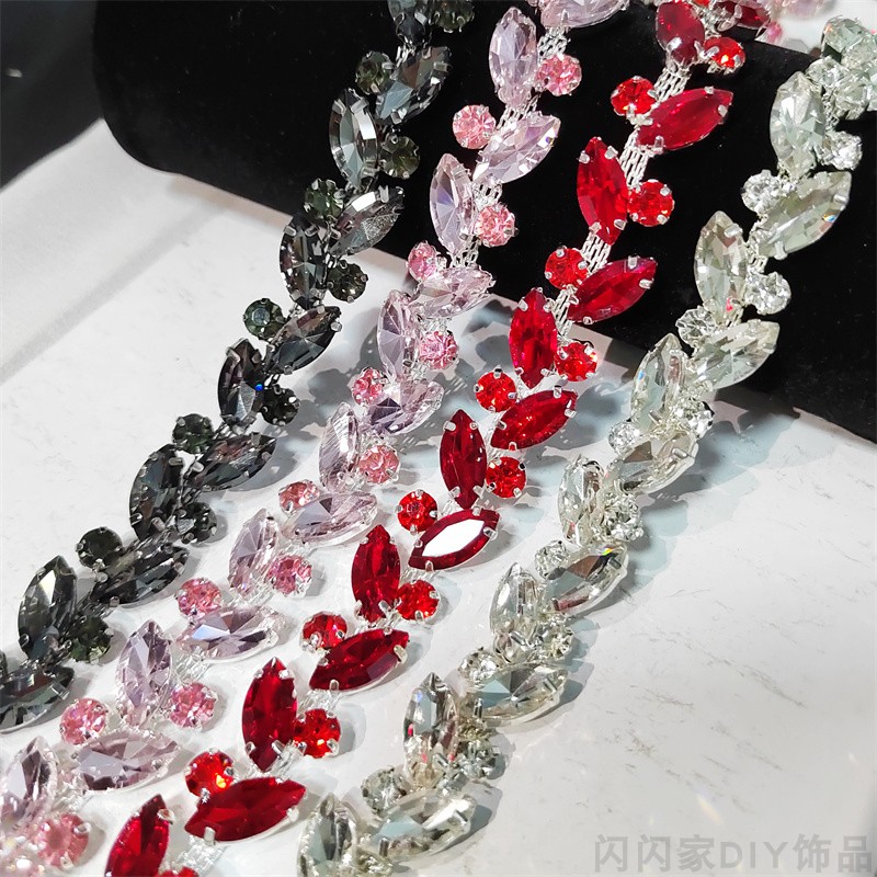 diy西装肩饰钻链花链衣领鞋饰链