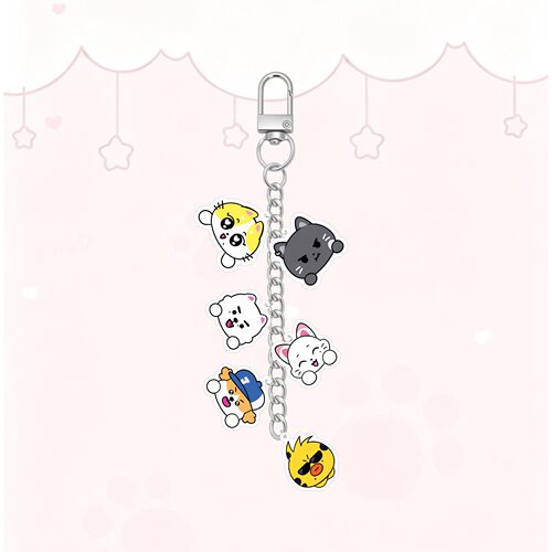 挂饰Stray Kids 新款卡通亚克力玩偶钥匙扣skzoo钥匙挂件 周边同