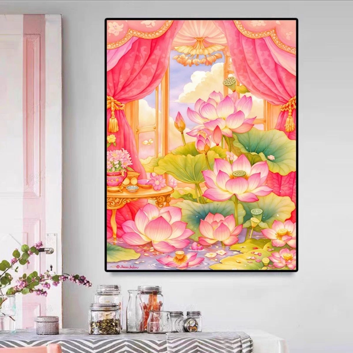 荷花小屋2025新款十字绣大格满绣60*80cm