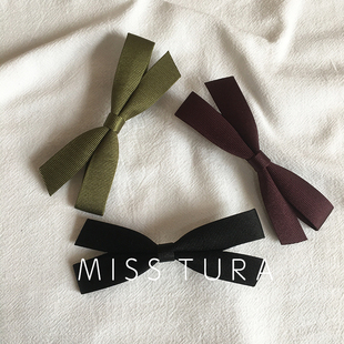 Miss Tura韩国进口蝴蝶结优雅边夹 精致顶夹马尾夹侧边发夹