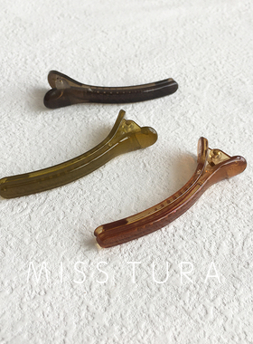 Miss Tura韩国进口气质鸭嘴夹ins弧形侧边发夹刘海夹