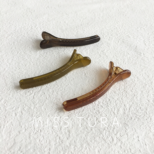 Tura韩国进口气质鸭嘴夹ins弧形侧边发夹刘海夹 Miss