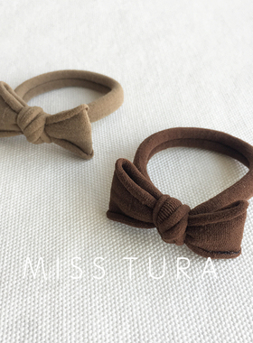 Miss Tura韩国进口蝴蝶结纯色发圈束发发绳