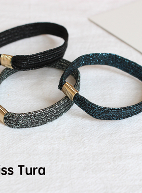 Miss Tura韩国高品质 耐用 弹性一般  洋气小发绳 发圈 金丝皮筋