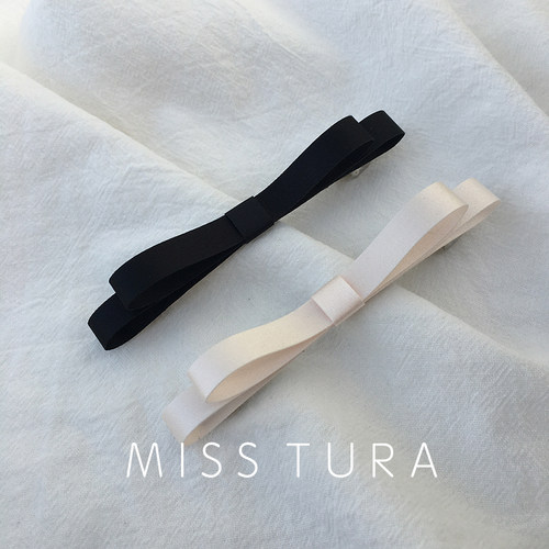MissTura韩国缎带蝴蝶结弹簧夹