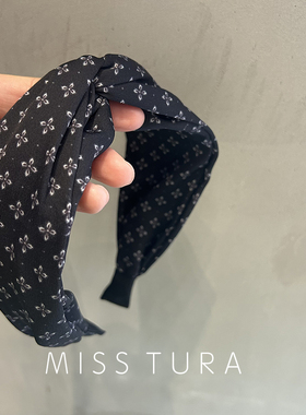 Miss Tura韩国进口森系交叉打结宽边发箍舒适不勒头显高颅顶头箍