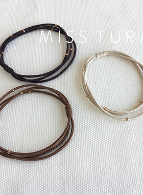 Miss Tura韩国进口简约质感三股发绳束发头绳