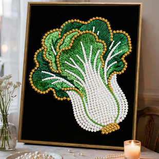 百财纳福DIY珍珠画 饰画高级感材料 手工创意礼物钻石粘贴画客厅装