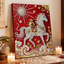 马上来福DIY手工珍珠画 饰画高级感材料礼物马年有钱 钻石粘贴画装