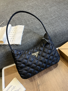 2026新款高级感轻奢女包菱格布包手提包潮复古腋下包打麻将小包包