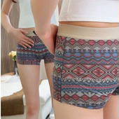 短裤 女士内裤 无痕舒适透气四角裤 复古民族风纯棉平角裤 衩 2025新款