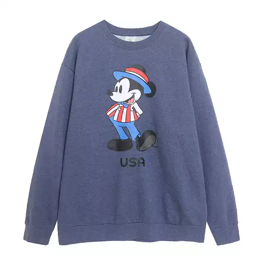 Paradise Style Foreign Trade Cartoon Anime Casual Versatile Fleece Pullover Sweatshirt Loose Fit 80% Cotton Oversized Playful Top