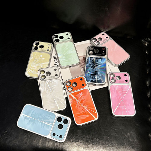 适用苹果17promax手机壳AI按键iPhone16pro带苹果标手机壳15大视窗散热边镜头膜15pro镭射羽纱14pro防摔
