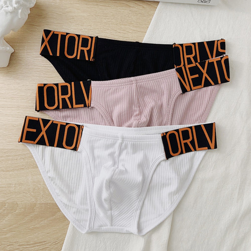 男士三角内裤高叉性感螺纹棉包邮