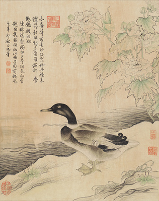 陈琳溪凫图宣纸复制画高清原大