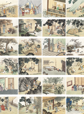 二十四孝图艺术微喷宣纸画心复制画国画人物画原作版画高清装饰画