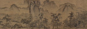溪山古画复制画国画山水临摹画稿