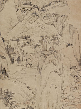 清弘仁冬雪图宣纸画芯艺术微喷复制画高清版画仿古画山水画装饰画