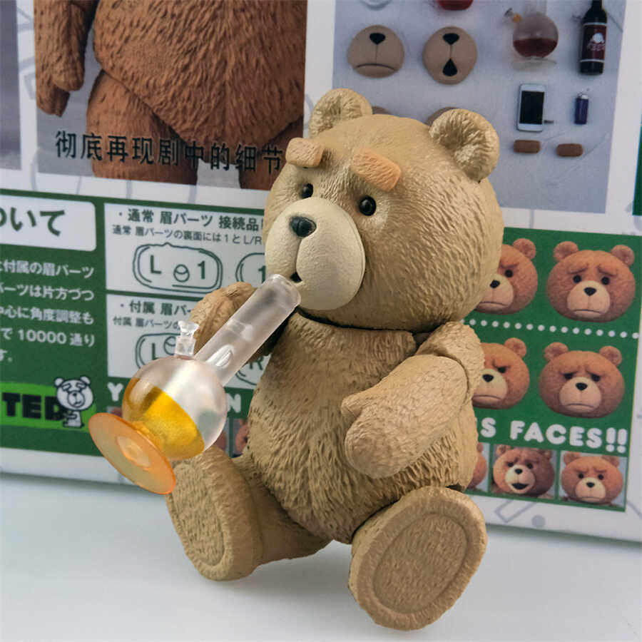 海洋堂 TED2 泰迪熊 脏话熊 贱熊 关节可动 手办模型公仔摆件