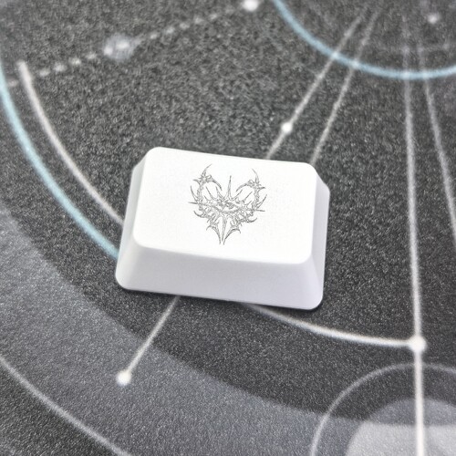 白色克罗按键帽Tab键/1.5U个性创意星星图案透光磁轴机械键盘帽