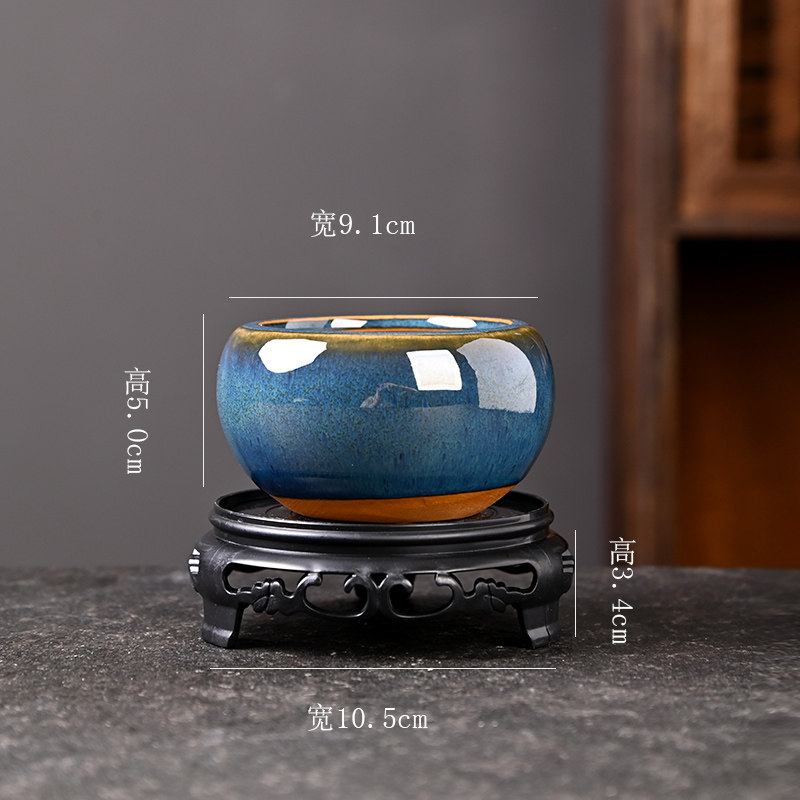 六月雪绿植盆景陶瓷阳台托盘家用粗陶多肉花盆小号控根型陶盆清仓