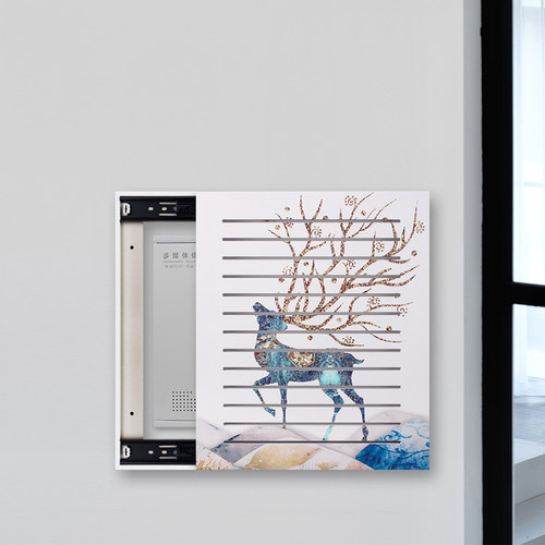 竖款总开关遮挡电表箱装饰画