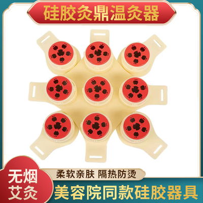 梅花灸鼎硅胶无烟艾灸盒艾灸器具