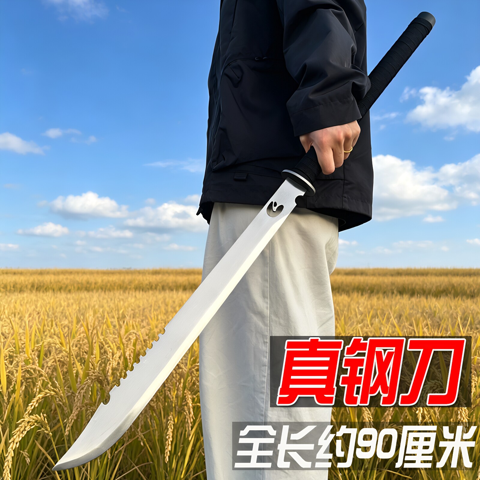 高锰钢刀剑中华传统古风武术练习大刀可拆卸加长冷兵器摆件未开刃图片