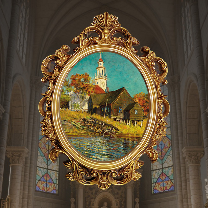 椭圆展示框PU欧式画框婚纱照相框