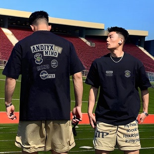 夏季 特大码 t恤男士 痞帅重磅纯棉短袖 潮牌百搭圆领上衣服 300斤美式