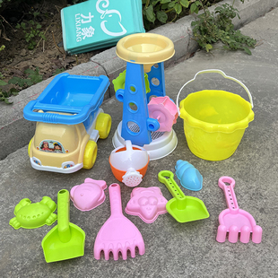 宝宝挖沙工具儿童沙滩挖沙铲子挖沙桶沙滩玩沙工具小黄鸭沙漏戏水