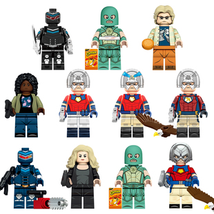 中国积木和平使者自杀小队义警超级英雄拼装益智儿童积木人仔玩具